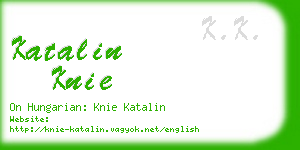 katalin knie business card